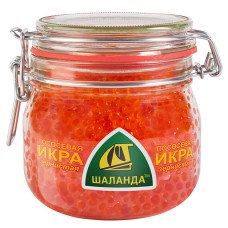 Ікра горбуша шаланда 600 грам скло, банка