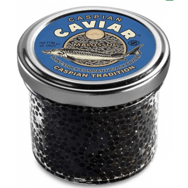 Икра осетра 113 г Caspian Caviar Mallosol (дойная)