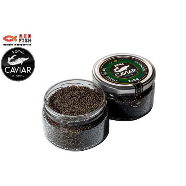 Ікра чорна осетрова дойна 50 г ROYAL CAVIAR -Premium