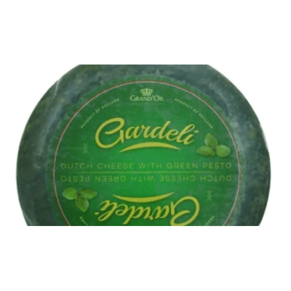 Сир Гауда Песто зелений 50% Gardeli (кольоровий) Нідерланди (вага від 0.5кг) ціна вказана за 1кг
