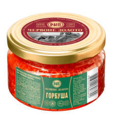 Икра горбуши малосольная зернистая Красное Золото, 250 г