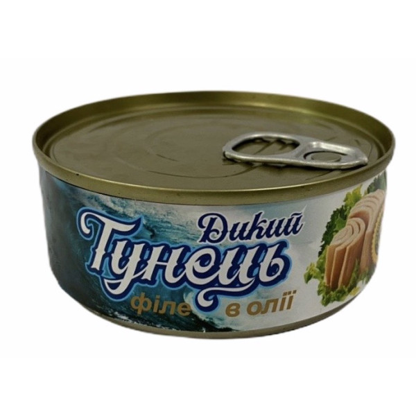 ТУНЕЦ ДИКИЙ ФИЛЕ В МАСЛЕ 140Г