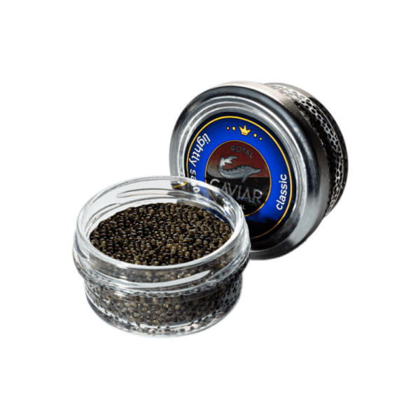 Икра черная зернистая высшего сорта, дойная ROYAL CAVIAR - Classic! 50г.