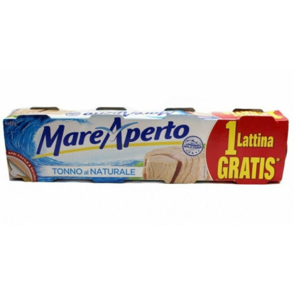 Тунець у власному соку Mare Aperto Natural (4х) 320г