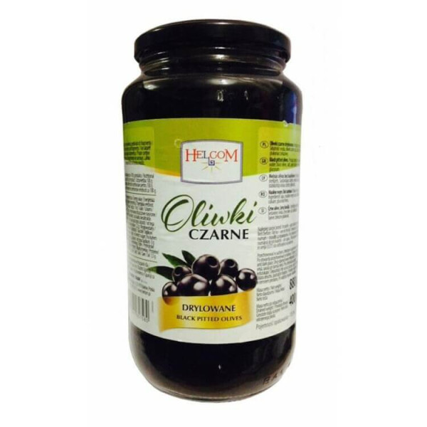 Оливки черные без косточки Oliwki Czarne Helcom 345гр