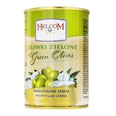 Оливки зеленые фаршированные сыром, Helcom 300гр